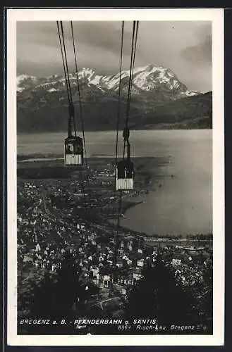 AK Bregenz a. B., Pfänderbahn g. Säntis