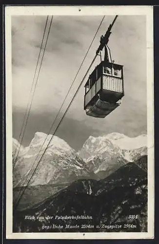 AK Patscherkofel, Blick von der Patscherkofelbahn geg. Hohe Munde und Zugspitze