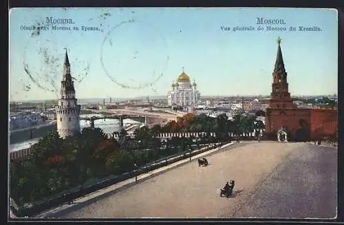 AK Moskau, Vue générale de Moscou prise du coté de Kremlin, Ortsansicht vom Kreml aus