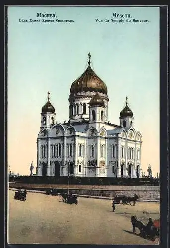 AK Moskau, Vue du Temple du Sauveur