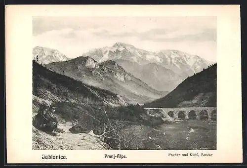 AK Jablanica, Blick auf die Prenj-Alpe