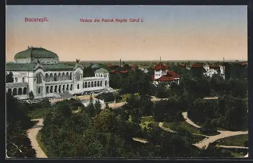 AK Bucuresti, Vedere din parcul Regele Carol I.