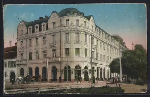AK Hermannstadt, Hotel Boulevard, Bretterpromenade