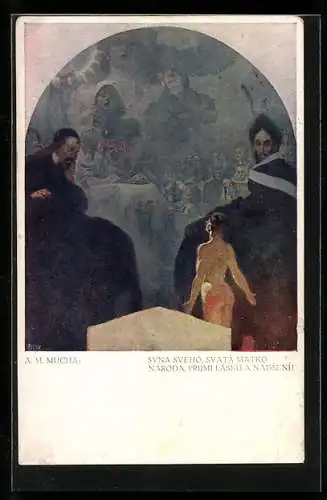 Künstler-AK Alphonse Mucha: Syna sveho, svata matko...