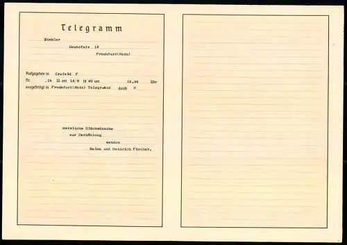 Telegramm Deutsche Reichspost, 1930, Adler und Postillon als Reiter im Barockstil auf Aussenseiten