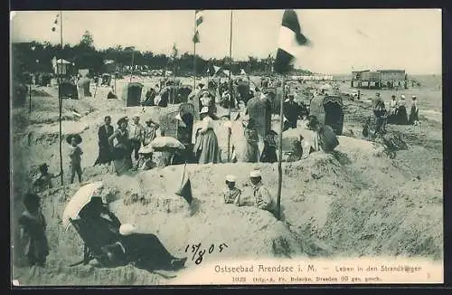 AK Arendsee / Ostseebad, Leben in den Strandburgen