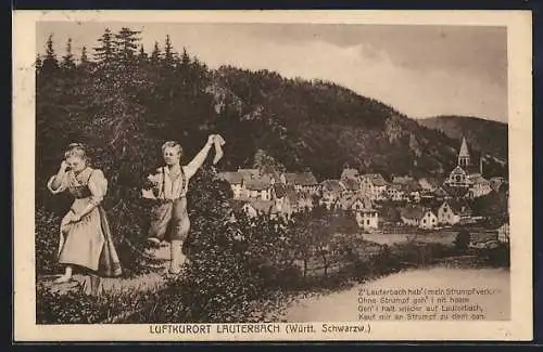 AK Lauterbach / Schwarzwald, Ortsansicht aus der Vogelschau