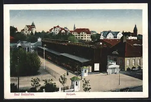 AK Bad Salzuflen, Kurpark und Stadtpanorama