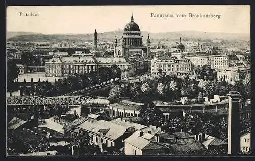 AK Potsdam, Panorama vom Brauhausberg