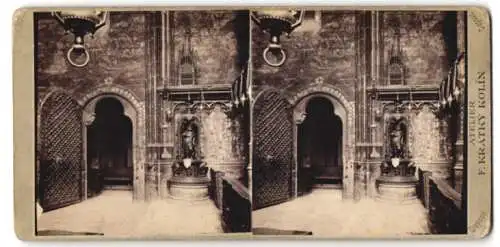 Stereo-Fotografie F. Kratky, Kolin, Ansicht Prag - Praha, Wenzelskapelle Innenansicht