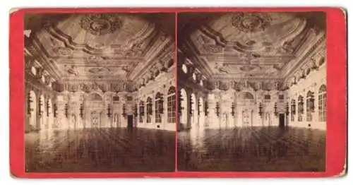 Stereo-Fotografie F. Fridrich, Prag, Ansicht Prag - Praha, Spanischer Saal in der königlichen Burg