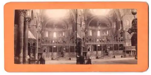 Stereo-Fotografie unbekannter Fotograf, Ansicht Venedig - Venezia, Altarraum in der Markuskirche