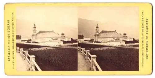 Stereo-Fotografie J.F. Stiehm, Ansicht Wilten / Tirol, Praemonstratenser Kloster