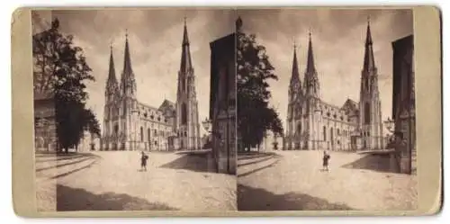 Stereo-Fotografie F. Kratky, Kolin, Ansicht Olmütz, Wenzelsdom