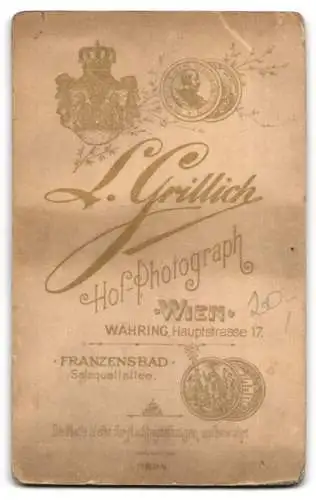 Fotografie L. Grillich, Wien, Hauptstrasse 17, Porträt eines Mannes in Anzug