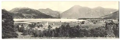 Klapp-AK Tegernsee, Panoramablick in die Berge