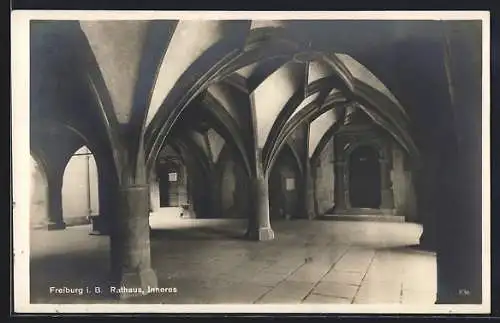 AK Freiburg i. B., Rathaus, Innenansicht