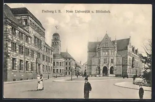 AK Freiburg / Breisgau, Neue Universität u. Bibliothek