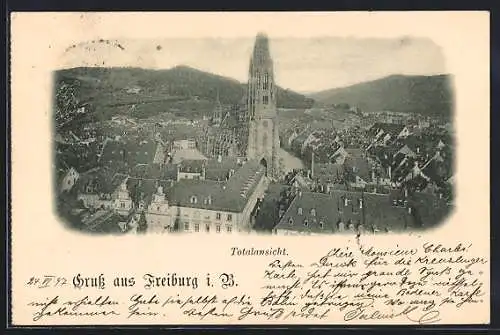 AK Freiburg i. B., Totalansicht vom Münster