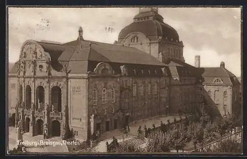 AK Freiburg i. B., Das Theater von der Seite