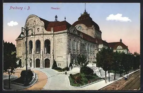 AK Freiburg i. B., am Theater