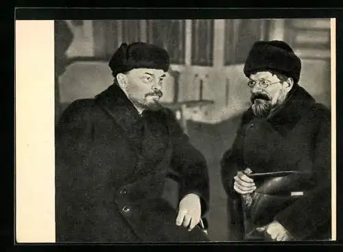 AK Wladimir Iljitsch Lenin und Michail Kalinin im Haus der Gewerkschaften