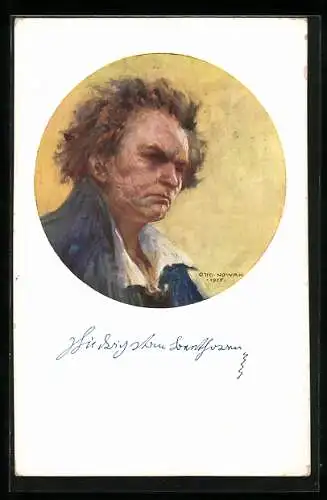 Künstler-AK Komponist Franz Schubert im Portrait