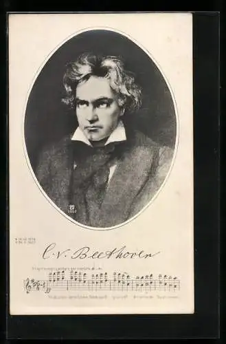 Künstler-AK Portrait von Beethoven