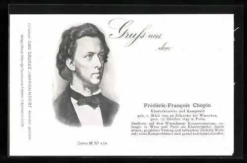 AK Frédéric-Francois Chopin im Portrait