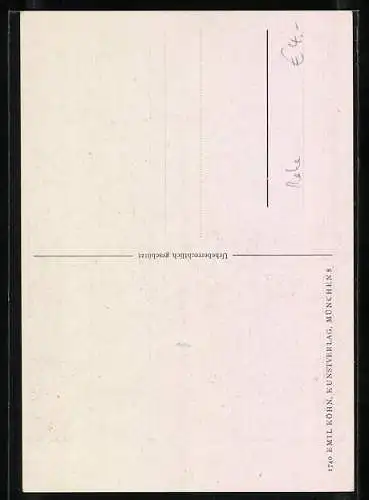 Künstler-AK Rehbock auf einer Wiese