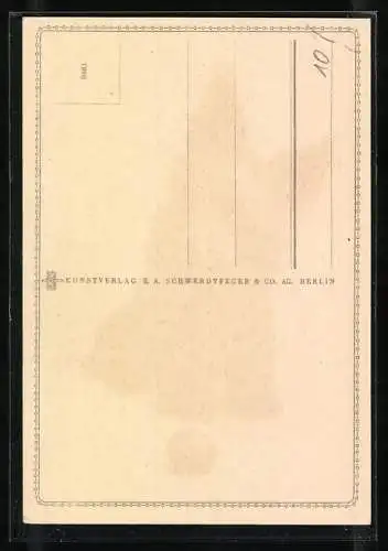 Künstler-AK Kleiner schwarzer Scotchterrier mit rotem Ball