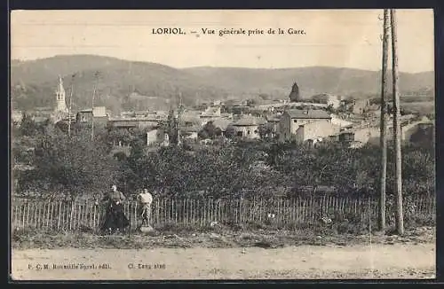 AK Loriol, Vue générale prise de la Gare