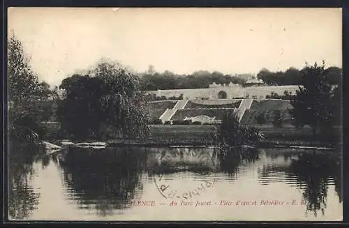 AK Valence, Au Parc Jouvet, Pièce d`eau et Belvédère