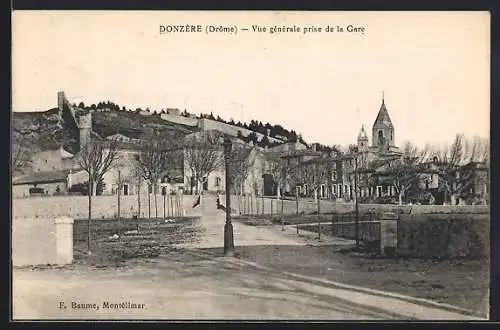 AK Donzère, Vue générale prise de la Gare