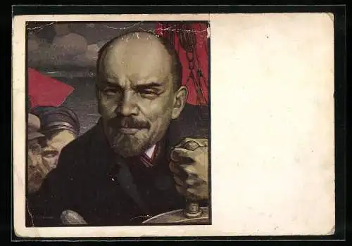 Künstler-AK Lenin im Portrait