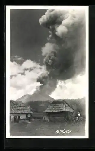 AK Eruption des Vulkan Parícutin