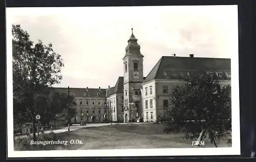 AK Baumgartenberg /O.Oe., Partie mit Blick auf den Kirchturm