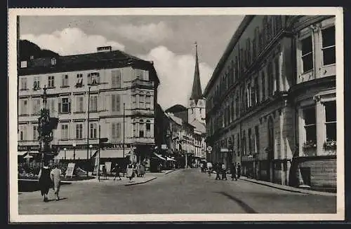 AK Bad Ischl, Strassenpartie im Ort