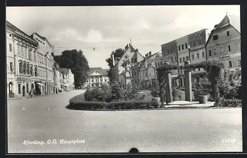 AK Eferding, Hauptplatz mit Geschäften