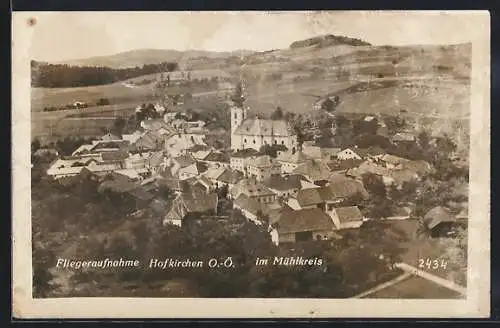 AK Hofkirchen /O.-Ö., Gesamtansicht vom Flugzeug aus