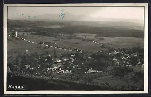 AK Bad Leonfelden, Blick auf Hagau vom Berg aus