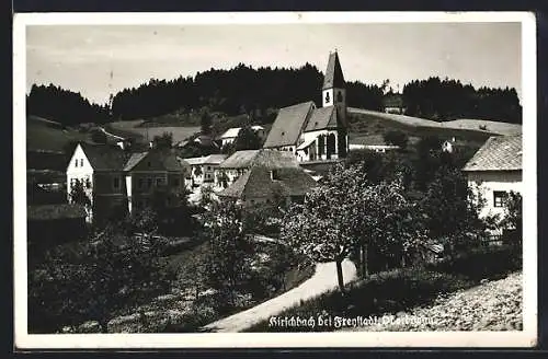 AK Hirschbach bei Freystadt, Ortsansicht mit der Kirche