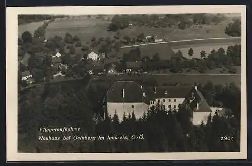 AK Neuhaus bei Geinberg, Ortsansicht vom Flugzeug aus