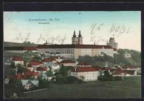 AK Kremsmünster, Ortsansicht von Westen