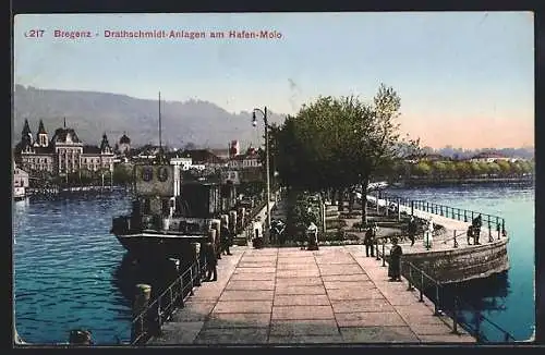 AK Bregenz, Drathschmidt-Anlagen am Hafen-Molo