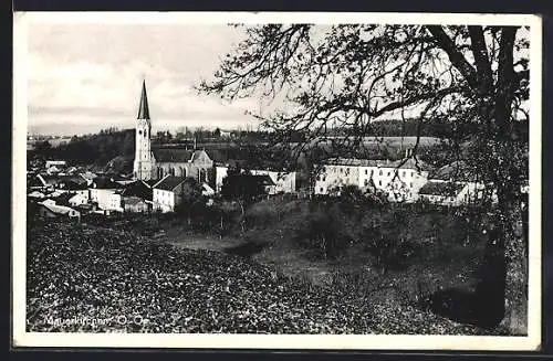 AK Mauerkirchen, Teilansicht mit Kirche