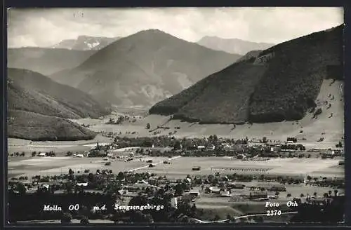 AK Molln /O.-Ö., Ortsansicht gegen das Sengsengebirge