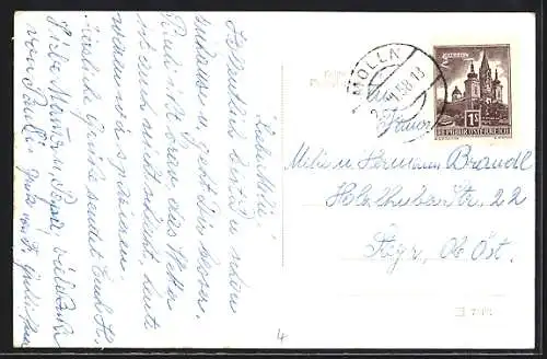 AK Molln /O.-Ö., Ortsansicht gegen das Sengsengebirge