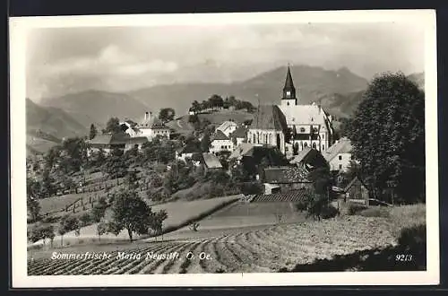 AK Maria Neustift, Blick zum Ort mit der Pfarrkirche