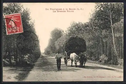 AK Le Pouliguen, La Grande Route a la Baule